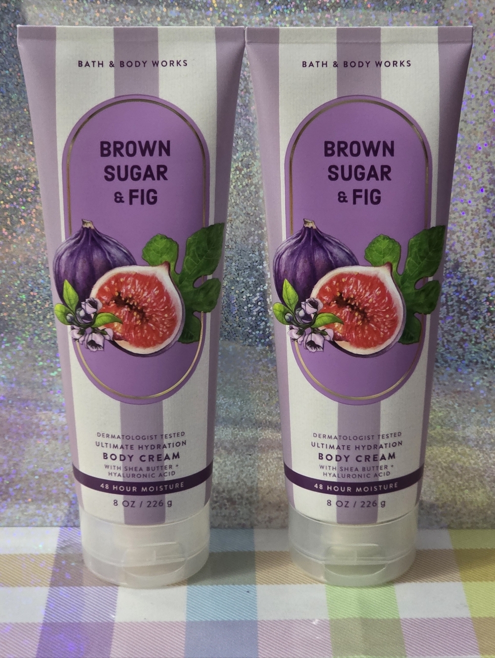 Bath & Body Works Brown Sugar & Fig Body Cream Set of 2 NEW Rare
